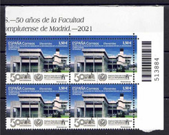 ESPAÑA 2021  ** MNH ED. 5527 EFEMERIDES. 50 AÑOS FACULTAD CIENCIAS DE LA INFORM.UNIVERSIDAD COMPLUTENSE DE MADRID BL.4 - Ungebraucht