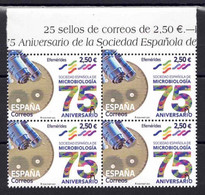 ESPAÑA 2021  ** MNH ED. 5528 EFEMERIDES. 75 ANIVERSARIO SOC. ESP. MICROBIOLOGIA BL.4 - Unused Stamps