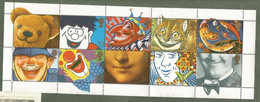 TIMBRES DE VOEUX " ENVOYER UN SOURIRE (1990) Bandes  De 2X 5 Timbres 1445 à 1454** - Volledige & Onvolledige Vellen