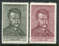 CZECHOSLOVAKIA 1951 Bohumil Smeral MNH / **.  Michel 669-70 - Unused Stamps