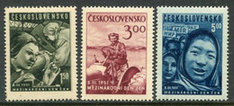 CZECHOSLOVAKIA 1951 Women's Day MNH / **.  Michel 650-52 - Neufs