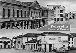 10244 "(RO) POLESELLA - PIAZZA DEL MERCATO - BAR ITALA PUSEN - MAGNESIA S. PELLEGRINO PUBBL."   CART  SPED 1962 - Rovigo