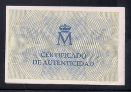 ESPAÑA 1989 - CERTIFICADO PARA LA MONEDA DE 1 ECU DE PLATA DEL AÑO 1989 - Autres & Non Classés