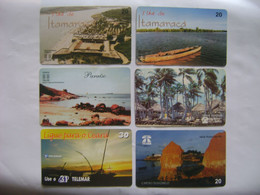 BRAZIL / BRASIL - 10 PHONE CARDS BEACHES, VARIOUS OPERATORS - 1996 TO 2001 - Paysages