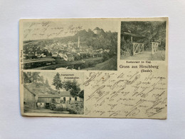 Hirschberg An Der Saale, Saale-Orla-Kreis, Mehrbildkarte, Panorama, Restaurant Felsenkeller, Restaurant Im Hag, Gelaufen - Neustadt / Orla