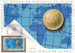 Switzerland 1954 Maximum Card: Football Fussball Soccer Calcio; Fifa World Cup; Match D'ouverture Lausanne - 1954 – Switzerland