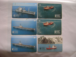 BRAZIL / BRASIL - 6 PHONE CARDS "NAVIOS / SHIPS", OPERATOR TELEBRAS 1995 AND 1997 - Boten