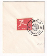 Sweden 1958 Cancellation: Football Fussball Soccer Calcio Fifa World Cup; Örebro 15.06. Cancellation (France - Scotland) - 1958 – Suède