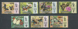 264 MALAISIE KEDAH 1971 - Yvert 119/25  - Papillon - Neuf ** (MNH) Sans Trace De Charniere - Kedah