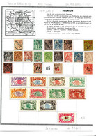 Colonies Françaises Réunion 1891/1945  110 Timbres Différents 10,50 €   (cote 158,80 €  110 Valeurs) - Usati