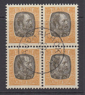 Iceland, Scott O13, Used Block Of Four - Officials