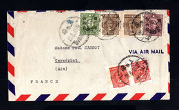 670-CHINA-Chine-AIRMAIL COVER SHANGHAI To CEYZERIAT (france) 1948.WWII.Aerien ENVELOPPE.Brief. - 1912-1949 Republic
