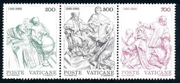 Vatican Stamp #715-7 - Sculpture Details, Tomb Of Pope Gregory XIII, St. Peter's Basilica (1982) 200l, 300l, 700l - Neufs