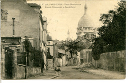 75018 PARIS - Vieux Montmartre - Rue De L'Abreuvoir Et Sacré-Cœur (en Haut De La Rue, Enfants) - Distrito: 18