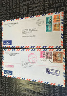 (6 A 26) Hong Kong Covers Posted To Australia (2 Covers) 1 Registered - Cartas & Documentos