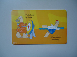 GREECE    USED   CARDS MASCOTS  OLYMPIC GAMES  ATHENS 2004 - Olympische Spiele