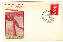 Belgique - Lettre De 1959 - Oblit Antwerpen - Sodipa Ontspanningsgroepen - Europa 58 - - Lettres & Documents