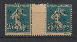 CILICIE - 1920 - N°Yv. 101 - Type Semeuse 2pi Sur 25c - Paire Interpanneau - Neuf Luxe ** / MNH / Postfrisch - Nuevos