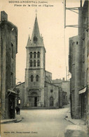 Bourg Argental * La Place De La Cité Et église Du Village * Débit De Tabac Tabacs - Bourg Argental