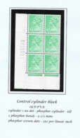 6p - OCP/PVA Cylinder Block Of 6 Stamps Cyl 1 No Dot P (disp) - Machin-Ausgaben