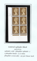 4p - OCP/PVA Cylinder Block Of 6 Stamps Cyl 5 Dot P2 - Machin-Ausgaben