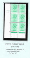 12 1/2p -  FCP/DEX    Cylinder Block Of 6 Stamps Cyl 1 No Dot P20 - Machin-Ausgaben