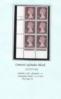 7p -  2B  FCP/DEX    Cylinder Block Of 6 Stamps Cyl 3  Dot P17 - Machin-Ausgaben