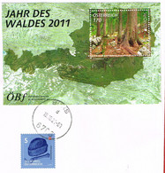 Autriche Boc Oblitéré Sur Fragment. Année De La Forêt 2011 - Prêts-à-poster: Réponse