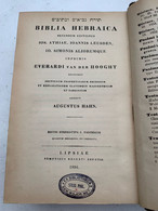 Biblia Hebraica Secundum Editiones Augustus Hahn  Lipsiae 1896 - Judentum