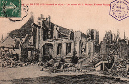 CPA - BAZEILLES - Incendié En 1870 Les Ruines De La Maison Thomas Philippe ... - Other Wars