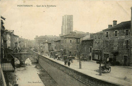 Montbrison * Le Quai De La Porcherie * Marchand Vins En Gros * Pont Passerelle - Montbrison