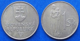 SLOVAKIA - 1 Koruna 1995 "Madonna Holding Child" KM# 12 - Edelweiss Coins - Slovakia
