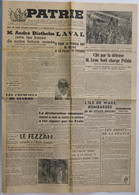 Journal Des Combattants Français.Patrie.France Libre.août 1945.Laval En Prison.Léon Noël Charge Pétain.criminels Guerre. - Français