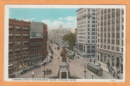 Portland ME Coca Cola Advertising Sign Old Postcard - Portland