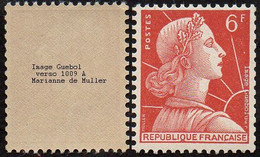 France Roulette N° 1009_A ** Marianne De Muller. Le 6f Brun-orange - Roulettes