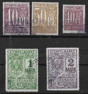 Elsass Lothringen Ca 1890   Lot Gebürenmarke / Revenue Stamp Fiscal Stempelmarke - Non Classés