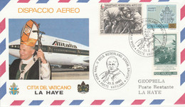 VATICAN 1985 DEPART PAPE JEAN PAUL POUR LA HAYE - Franking Machines (EMA)