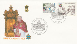 VATICAN 1985 RETOUR PAPE JEAN PAUL II - Franking Machines (EMA)