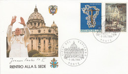 Delcampe - VATICAN 1986 RETOUR PAPE JEAN PAUL II - Machines à Affranchir (EMA)