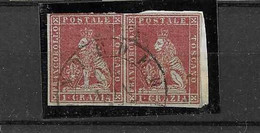 Italien - Toskana - Selt. Besseres Briefstück Aus Ca. 1853/57 - Michel 4 Im Paar! - Toskana