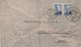 TURQUIE AFFRANCHISSEMENT COMPOSE SUR LETTRE AVION POUR LA FRANCE 1949 - Covers & Documents