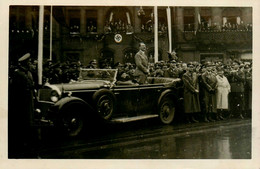 Adolf HITLER * Carte Photo * WW2 Guerre 39/45 War * Nazi Nazisme * Automobile Mercedès Croix Gammée Saarbrücken - Guerre 1939-45