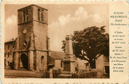 St Jean Soleymieux * Vue Sur L'église Et Le Monument Aux Morts Du Village - Saint Jean Soleymieux