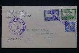 SALVADOR - Enveloppe De L 'Hôtel Astoria De San Salvador Pour Mexico Par Avion En 1935 - L 109633 - El Salvador