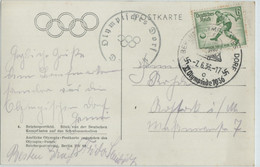 Germany 2 Different Cards With 6 Pf Stamp, Both With OLYMPIC GAMES/VILLAGE Cancels - Sommer 1936: Berlin