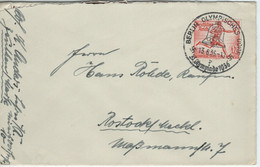 Germany Cover With 12 Pf Stamp, Both With BERLIN -OLYMPIC GAMES/VILLAGE Cancel - Sommer 1936: Berlin