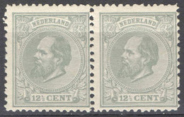 Nederland 1875 NVPH Nr 22 Paar Ongebruikt/MH Koning Willem III, King William III - Nuevos