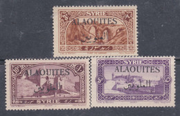 Alaouites  N° 31 / 33  X Partie De Série, Les 3 Valeurs Surchargées, Trace De Charnière Sinon TB - Unused Stamps