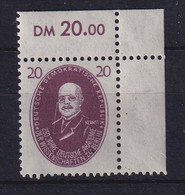DDR 1950 Walter Nernst Mi.-Nr. 268 Eckrandstück OR Postfrisch ** - Unclassified