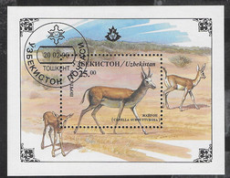 UZBEKISTAN - 1996 - FAUNA - GAZZELLA -  FOGLIETTO USATO (YVERT BF 7 - MICHEL 11) - Oezbekistan